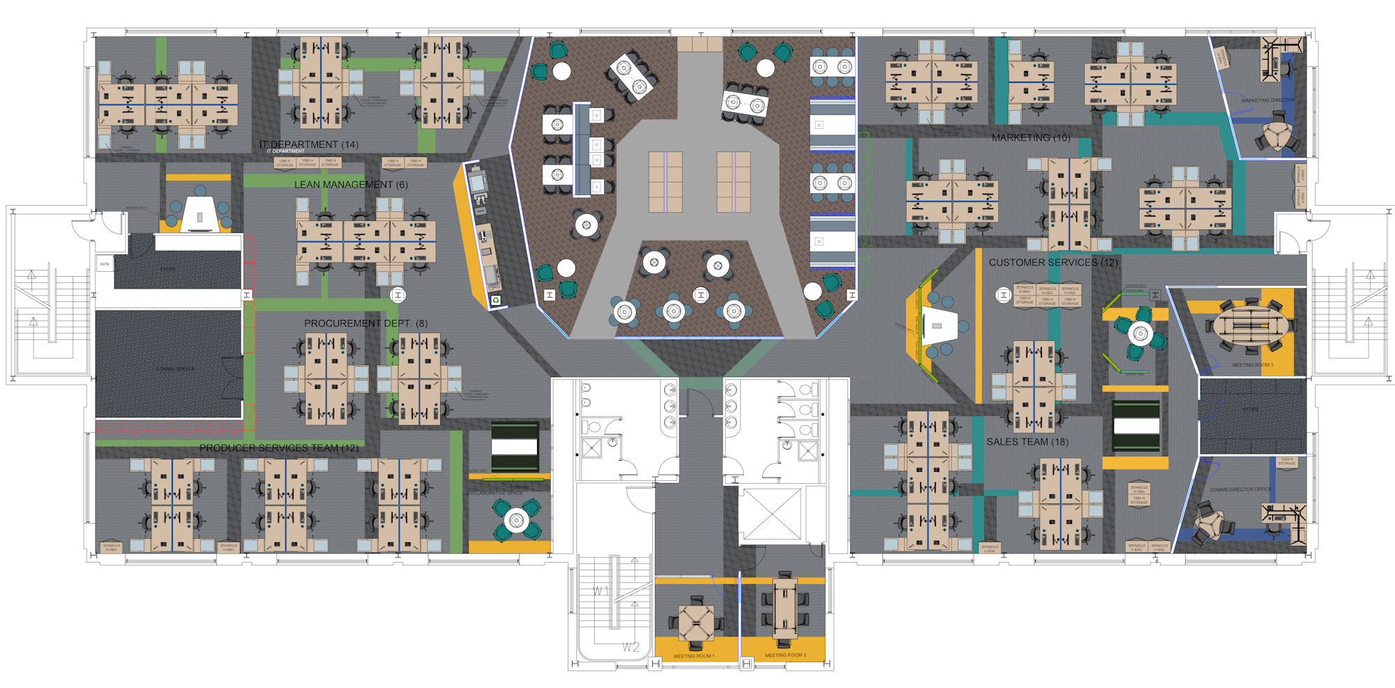 Space planning and design by office interior solutions